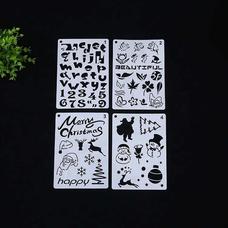 
Plastic draw stencil for DIY Scrapbooking Decorative Embossing Plastic Templates Drawing Sheets 