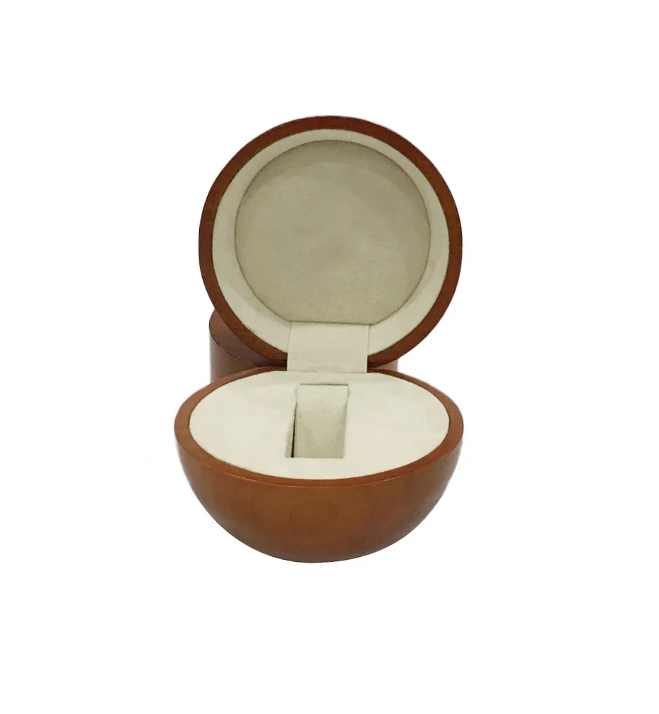 优质木质球形单槽手表包装盒