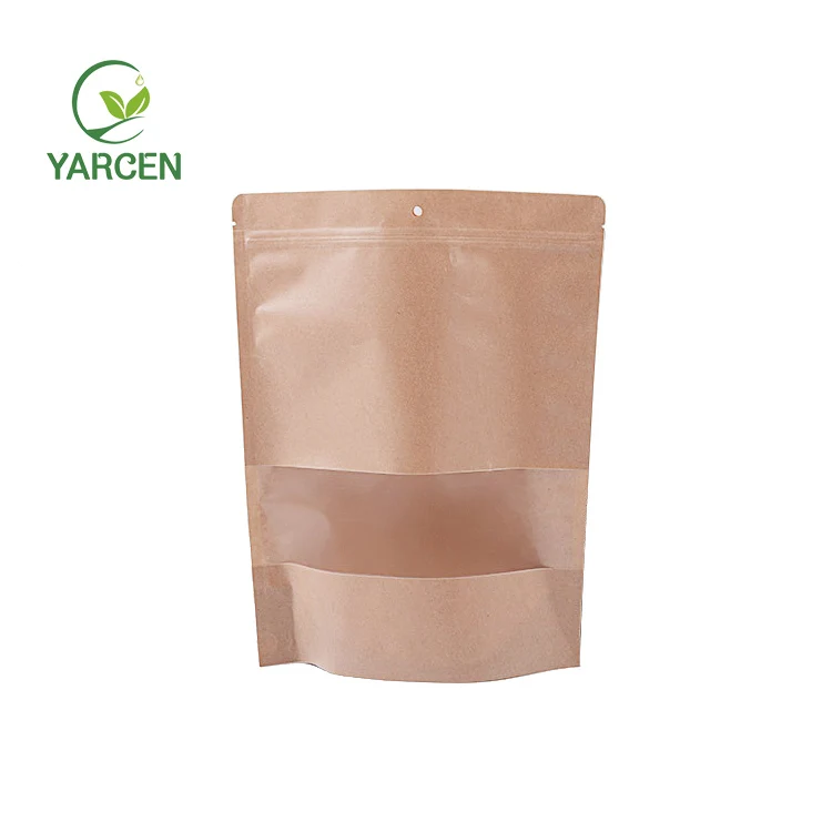 Top Quality Damp-proof Kraft Paper Rice Bags With Handle And Window 