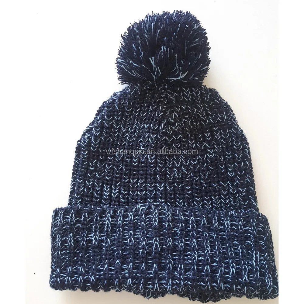 Two Tones Mixed Yarn Winter Warm Hats 