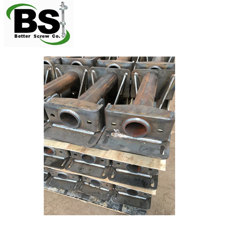 Galvanized Steel Foundation push Piers Light Pole Anchors