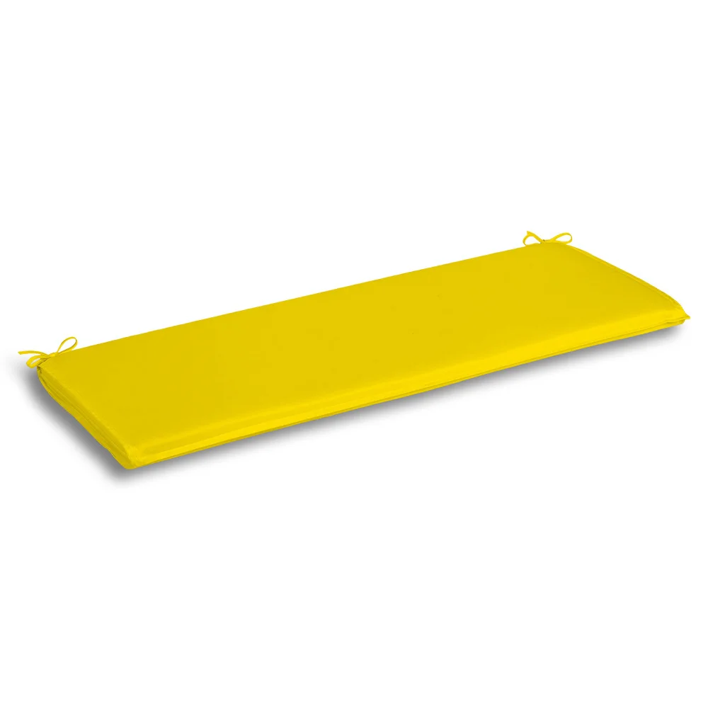 Wholesale Polyester Memory Foam Bright Yellow Double Flounce Bench