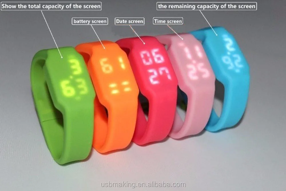 Characteristic LED watch usb flash drive Waterproof USB Sports Bracelet pen drive for Promotion Gift - ANKUX.COM