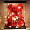 2019 Trend PE Lifelike Rose Bear LED Valentine Gifts preserved Wholesale Teddy Bear best gift