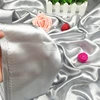 Quick shipping soft smooth shiny silver satin fabric