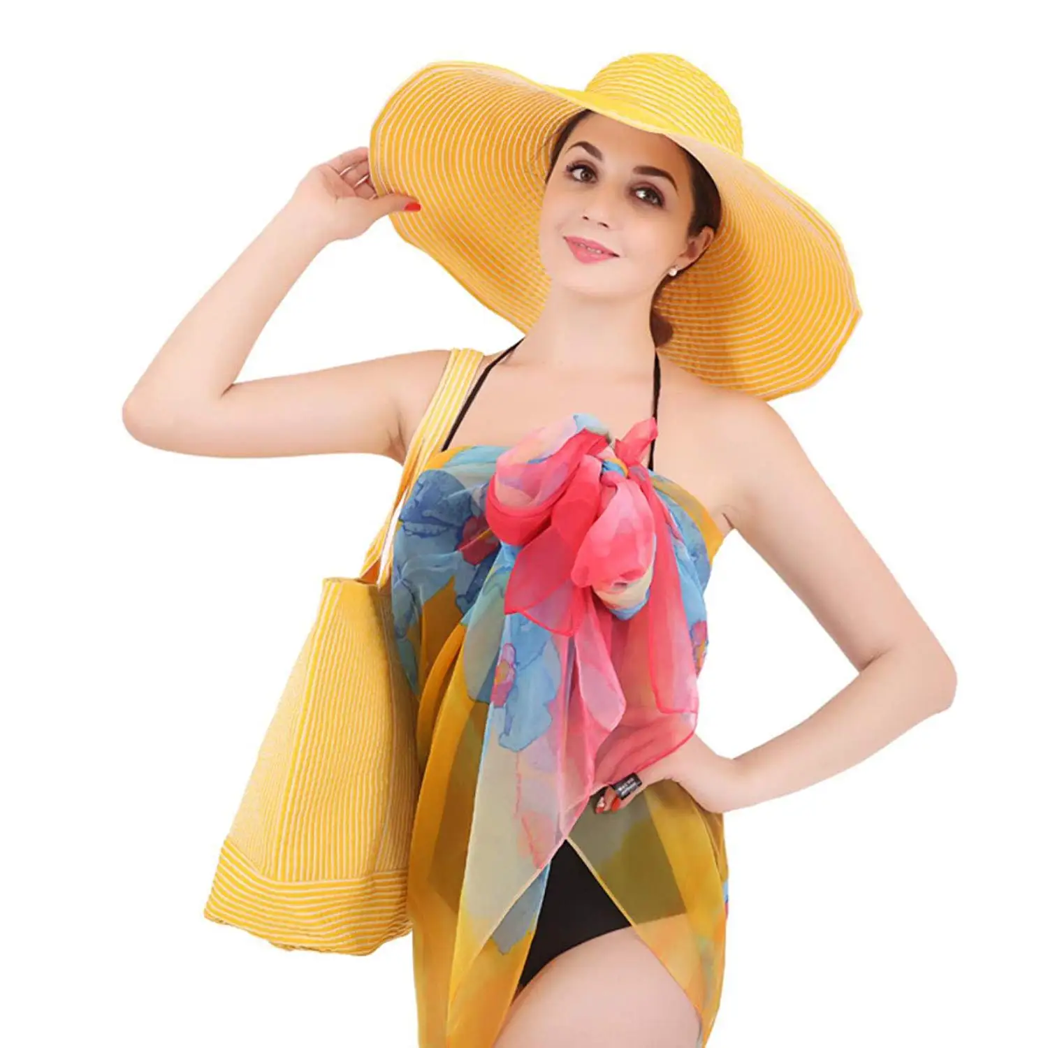 SxKgbSze Beach Hat Summer Hats for Women Fashion Girls Color HatsCasual Solid Cotton Polyester Hat