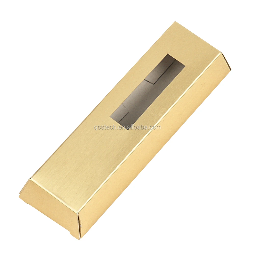 Gold Bar Luxury Custom Cardboard Gift Packaging Box With Clear Pvc