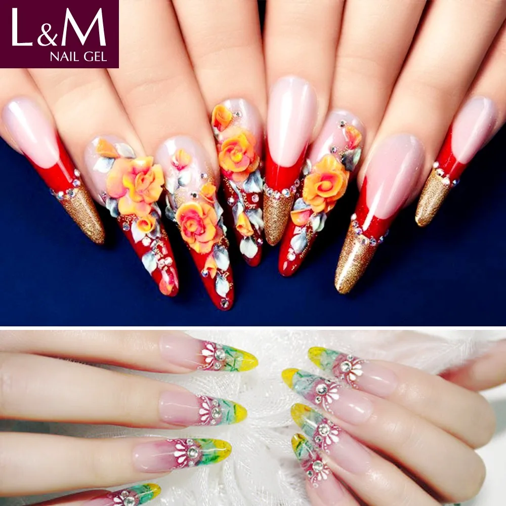 L&m 15 Color Options Uv Gel Hard Nail Art Tips Gel Nail Manicure Extension  - Buy Uv Gel Hard,Hard Nail Art,Gel Nail Extension Product on Alibaba.com