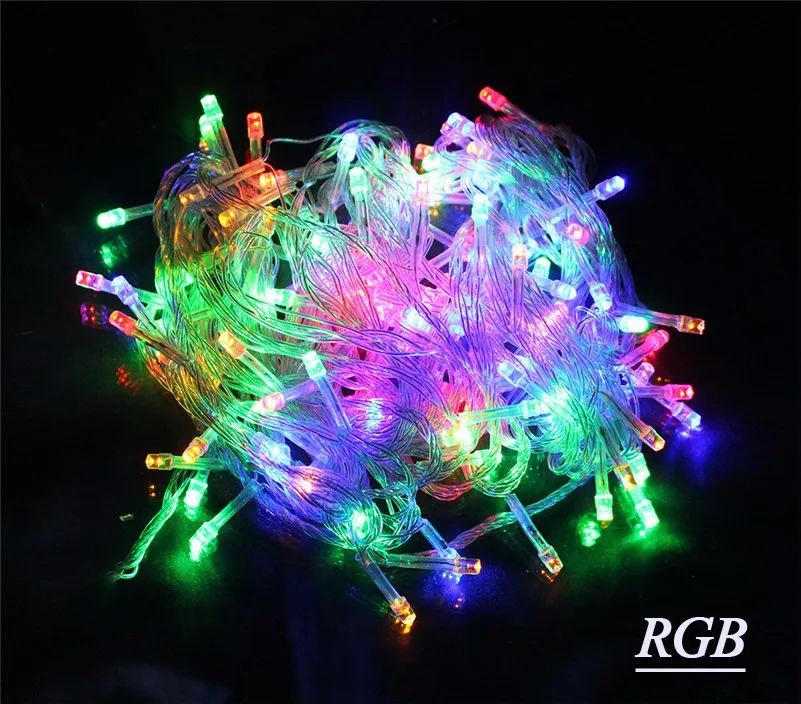 Free Ship 10m 20M/30M/50M/60M 100 600 LED String Fairy Lights Red/Blue Red White And Blue Twinkle Lights