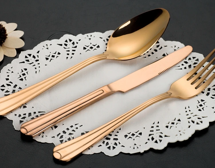Kid Sterling Silver Cutlery,Fast Supplier Rose Gold Cutlery,School Stainless Steel Luxury Gold
