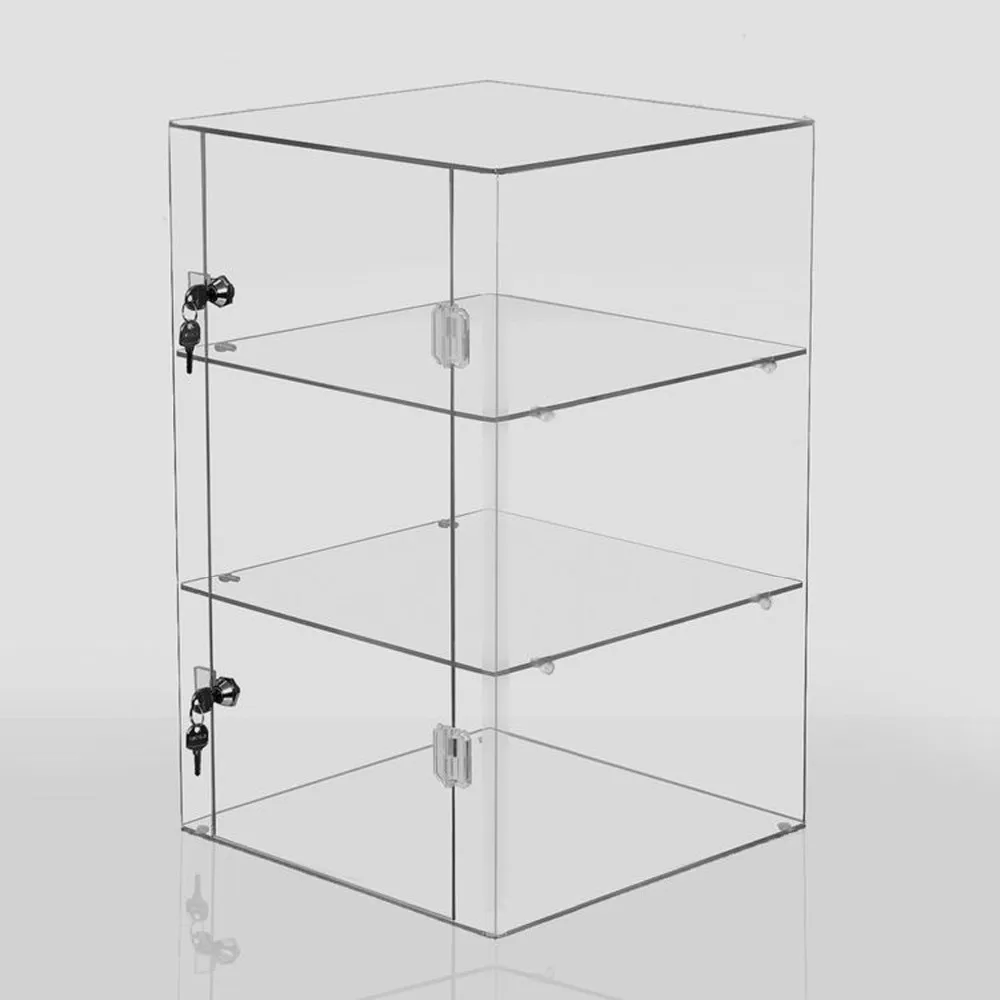 Custom 3 Tier Acrylic Display Box Case Cabinet With Lock Buy