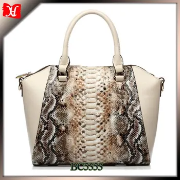 Fancy Exotic Python Snake Skin Leather Handbag Fancy Exotic Python Snake Skin Leather Handbag