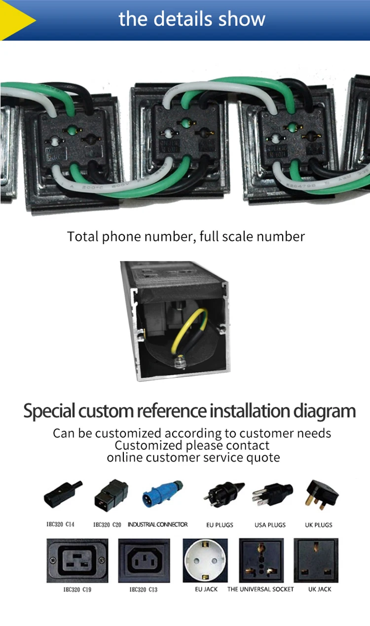 Pdu Power Socket 8 Bit American Standard 16a With Indicator