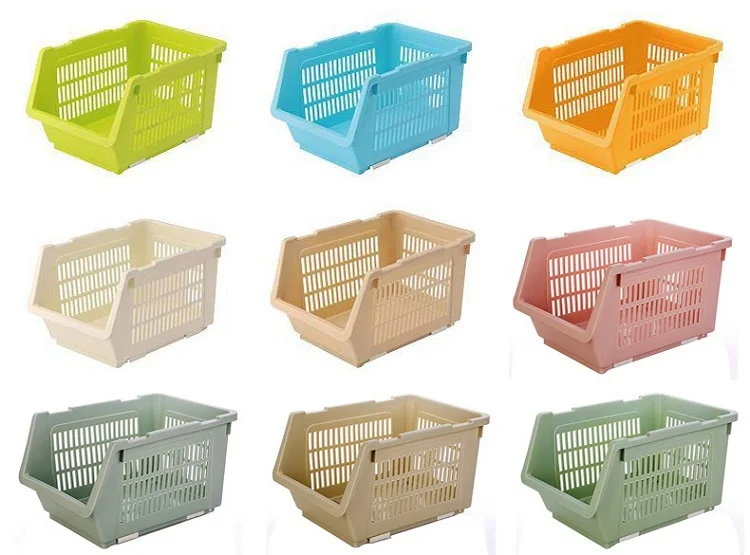 Plastic Moving Foldable Basket With Cover