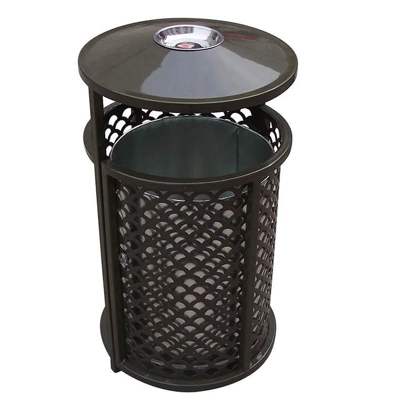 Slat Trash Can General Waste Bin Waste Containers Prices Decorative 