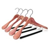 Luxury Black Non-Slip Foam Padded Pant Bar Wide Shoulder Wooden Suit Jack Hangers Cedar Coat Hangers with No Painting