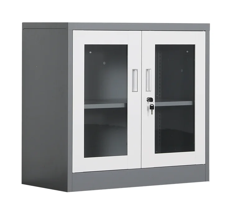 Glass door small fire storage cabinets self assemble office cabinet