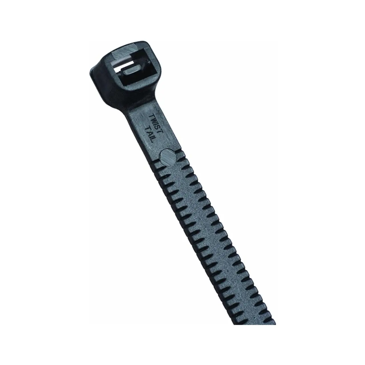 THOMAS & BETTS/CARLON TT-11-30-0-L Twist Tail Cable Tie, 3 in, 6/6 Nylon, Uv, 11.7 in L, Black