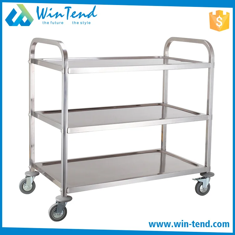 Factory Manufacturer Stainless Steel Tray Designs Room Service Trolley