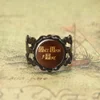 Once upon a time ring swan hook queen glass Photo Cabochon ring