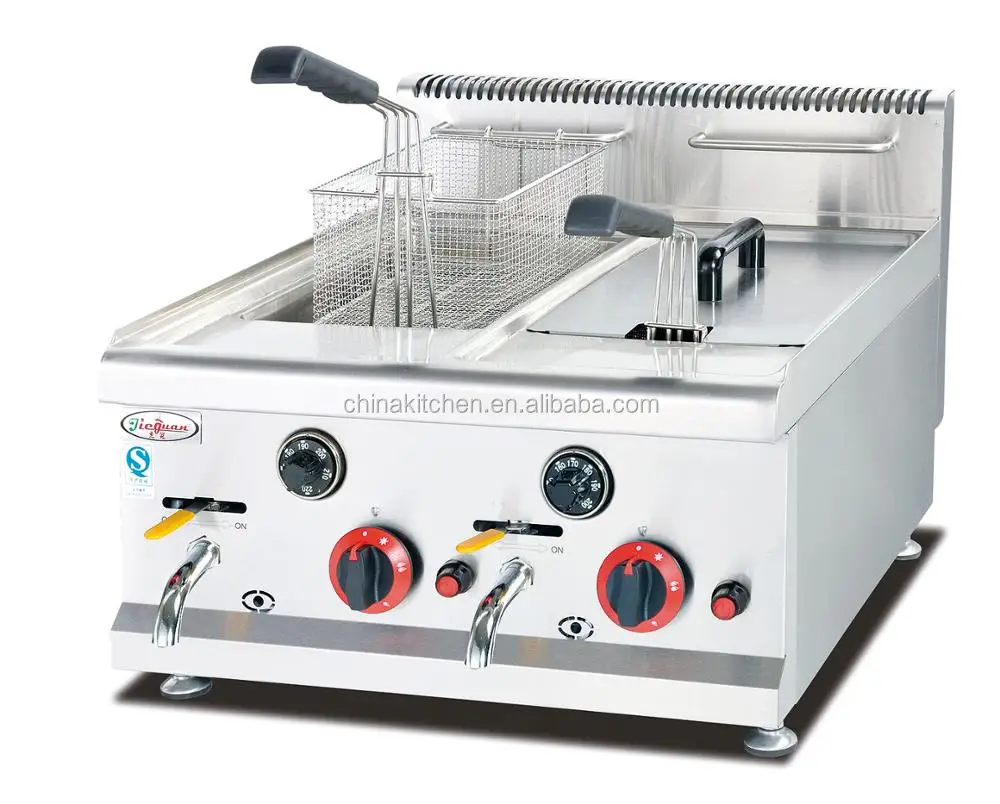 8l Large Capacity High Quality Commercial Counter Top Gas Fryer Gf-585 ...