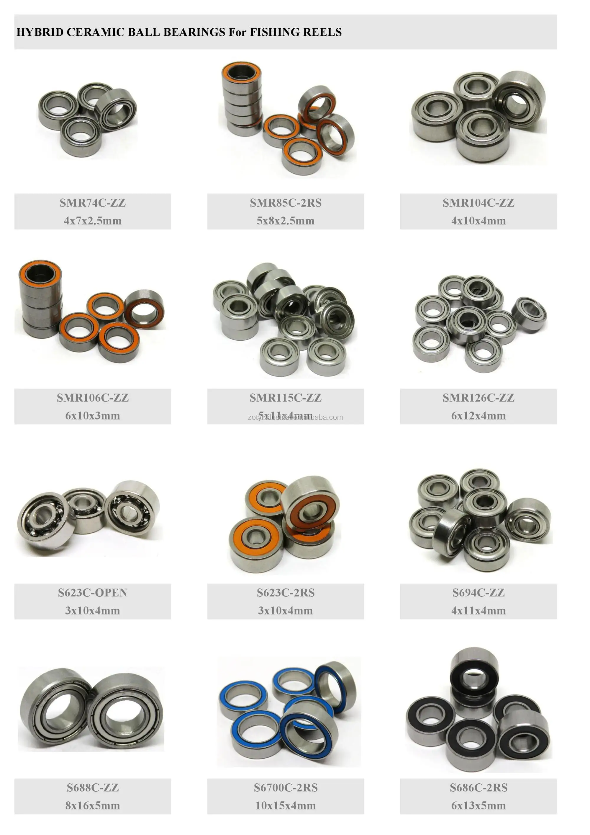 Skate white 608 8*22*7mm Full Ceramic Deep Groove Ball Skateboard Longboard Bearings