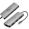 8 in 1 Type C USB Hub with SD/TF Port HDMI VGA Converter LAN PD Charger USB 3.0 Ports Multi functional Adapter