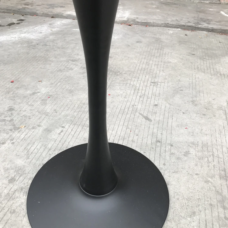 black tulip table base metal trumpet dining table legs for marble table