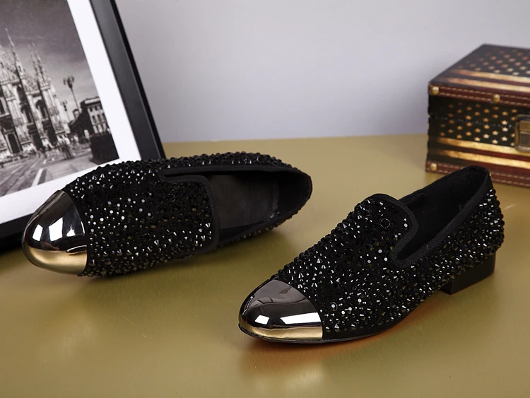 black and silver prom shoes men