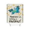 Beautiful Cute Unicorn Happiness Is Believing In Unicorn Quotes Shower Curtain