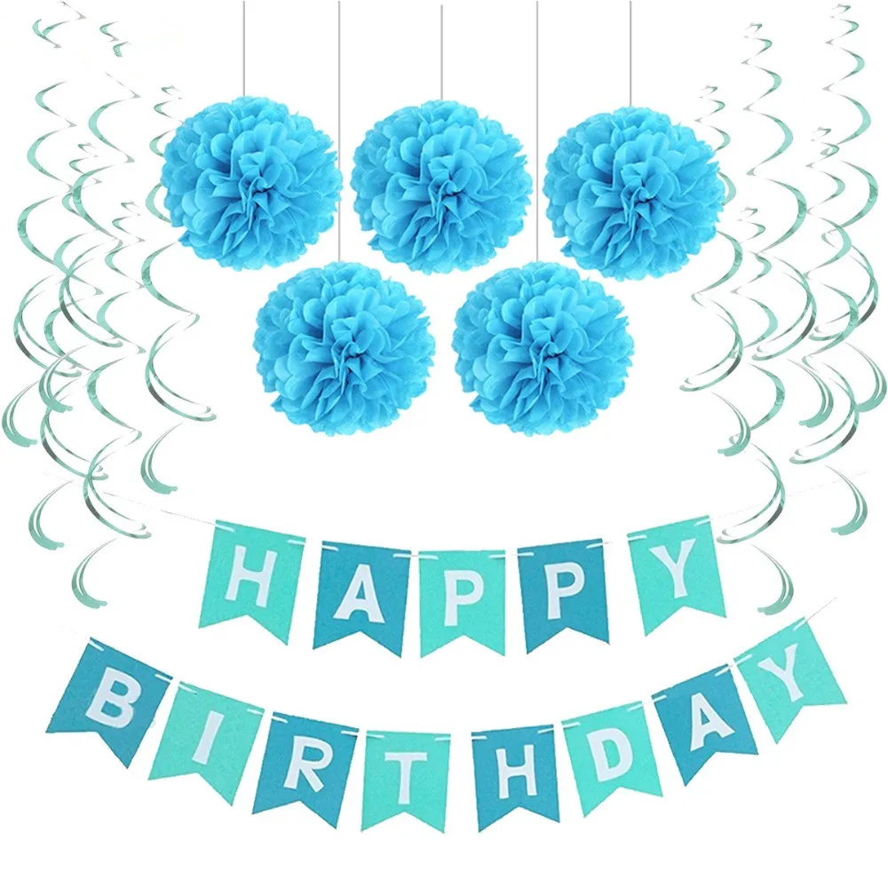 Custom Logo Happy Birthday Bunting Flags Paper Tassel Banner Buy