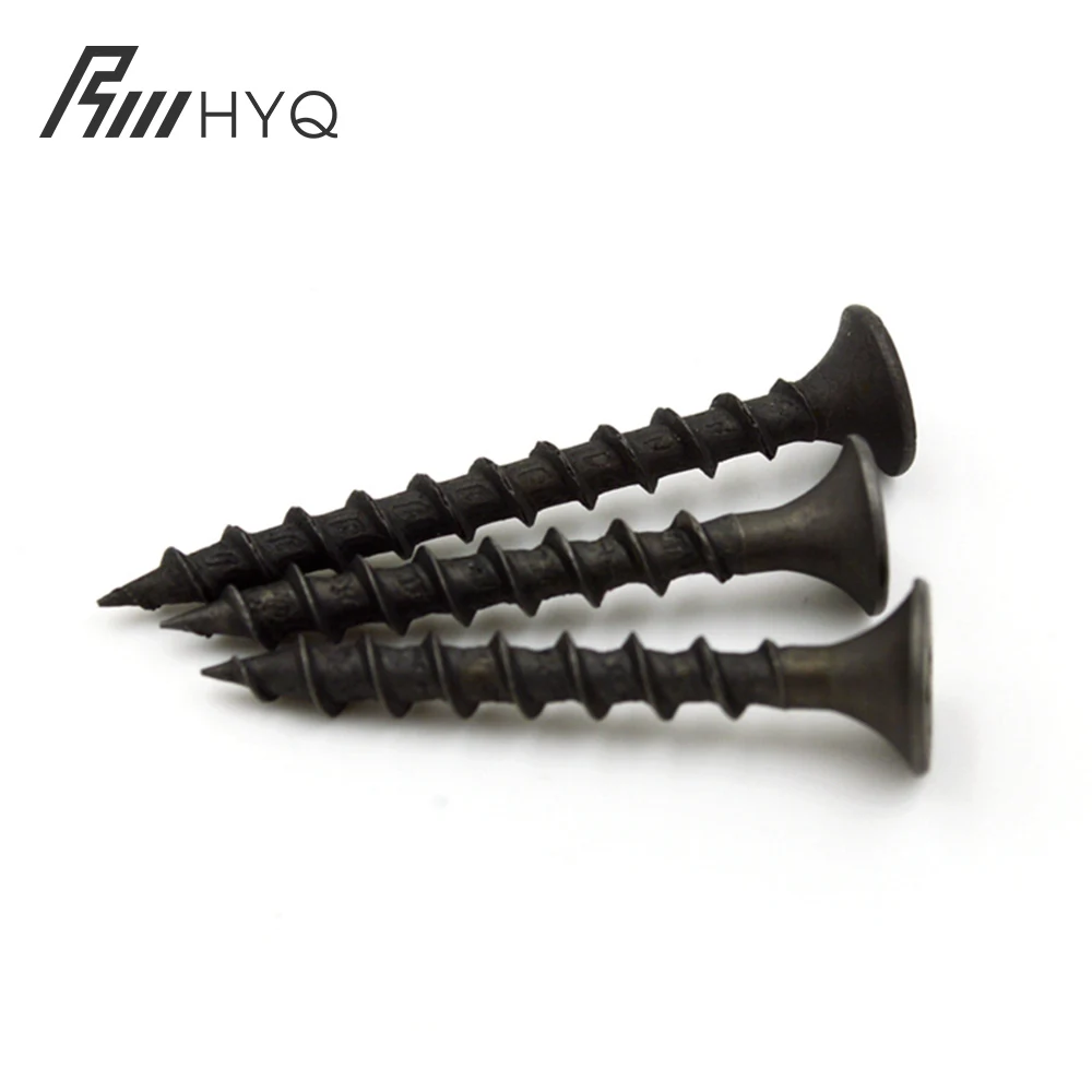 
china manufacturer black phosphate fine thread drywall screw 