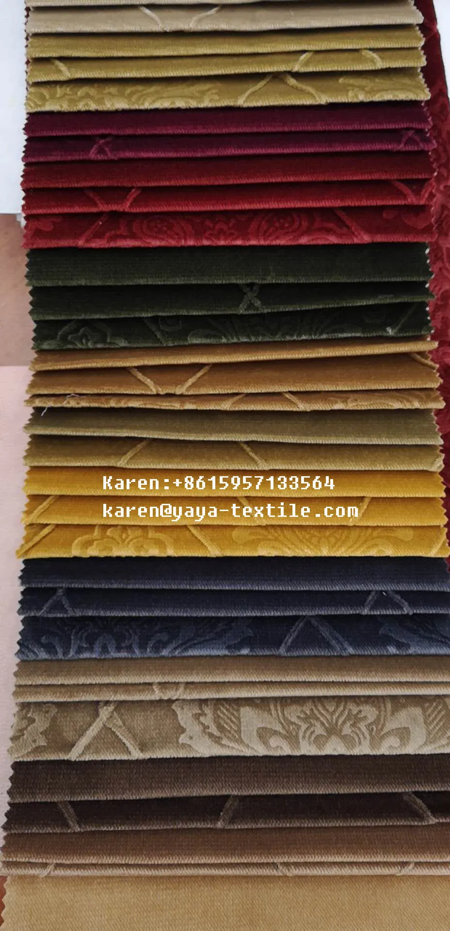 sewing  3D embossed knitted sofa fabric velvet hot for Libya