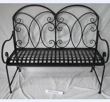 Black Wrought Iron Patio Benches For Garden Outdoor Buy Wrought