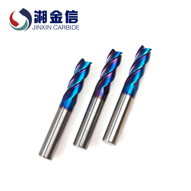 Solid Carbide Fresa Cnc Milling Cutter 4 Flutes Flat End Mill With Naco ...