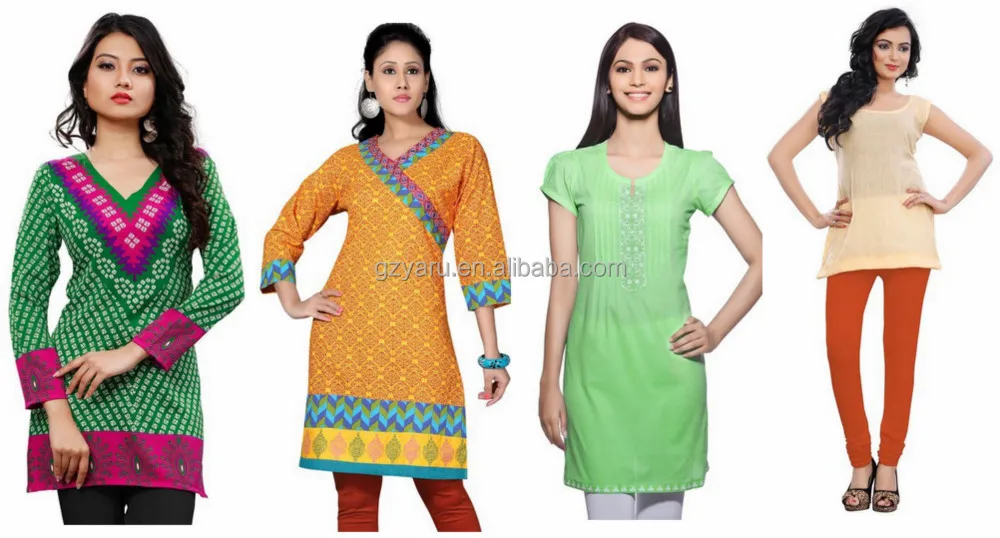 Indian Women Clothing Silk Indian Tunics Kurti Top Long ...