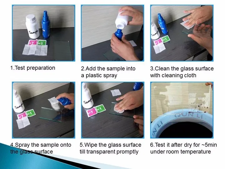 Transparent liquid hydrophobic glass coating