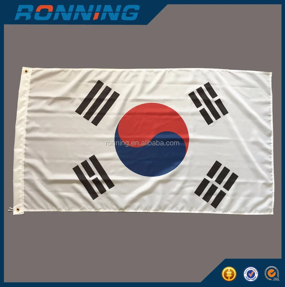 Semua Negara Korea Selatan Jepang Korea Utara Spanduk Bendera