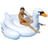 Swimming Pool Kids Giant Rideable white Golden Swan Inflatable Float Toy