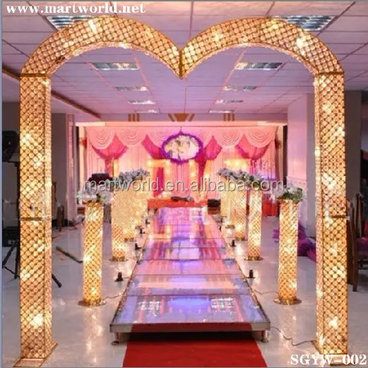 Hot Led Rgb Light Crystal Pillars Columns Wedding Stage Decoration Crystal Led Pillar For