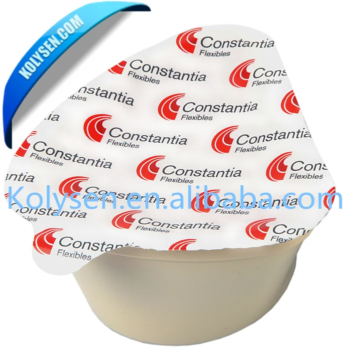 Preformed lidding cover film in roll for PP PET PE cup container