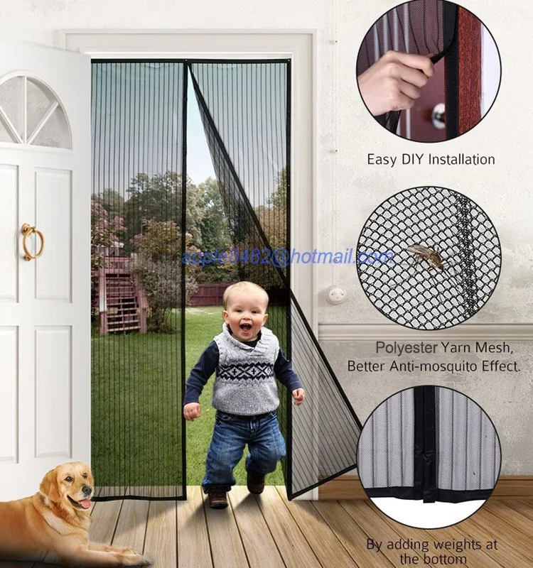 Fábrica Magnético Cortina Mosquitera Pantalla Magnético Puerta Puerta