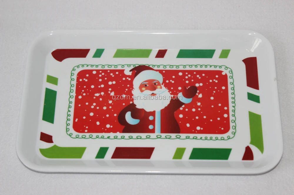 Christmas Melamine Rectangle Tray For 2015