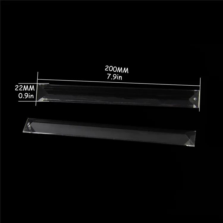 Free Shipping Transparent 22*200mm Crystal Article Prism Triangle One