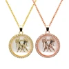 Hot sale factory direct price plated brass necklace shell 12 Zodiac Signs mother of pearl With Best Quality And Low