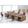 Wooden Staff Cluster Operative Table Partition Office Cubicles Workstation