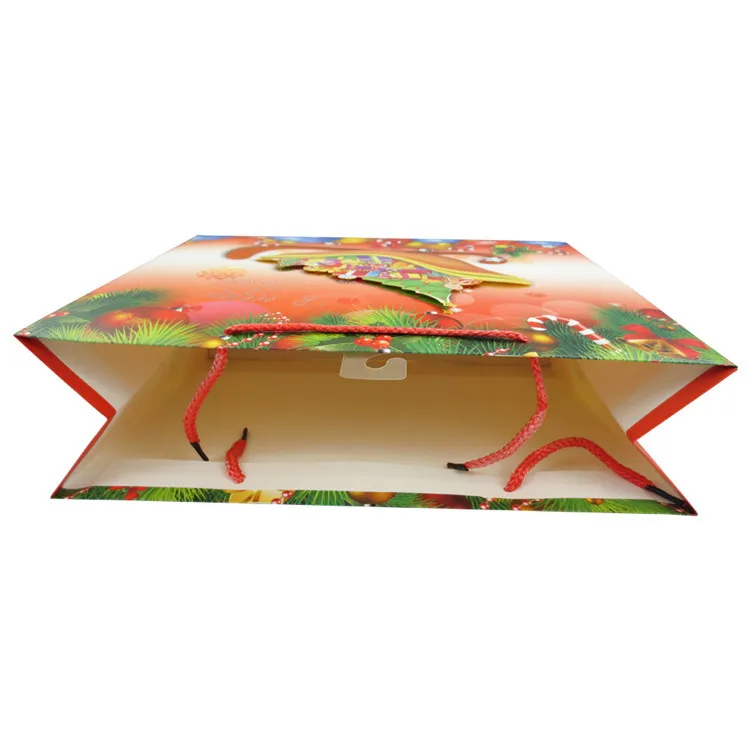 Promotional professional made paper gift bag low cost christmas gift paper bag