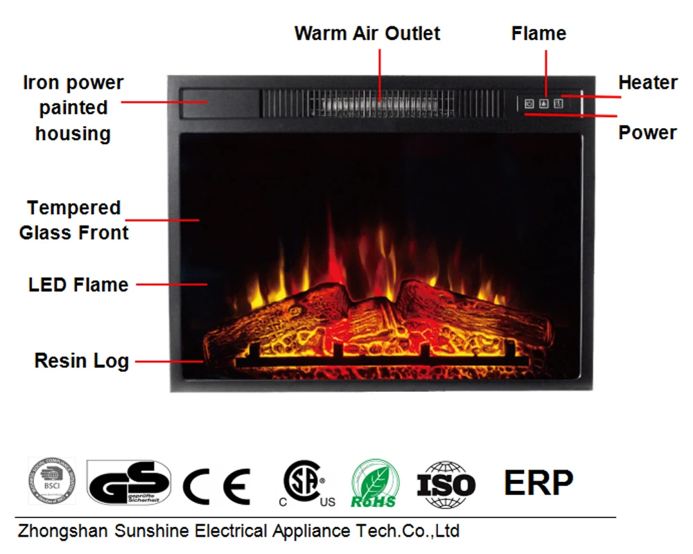 Dark Brown Led Master Flame Electric Fireplace Heater Buy Electric