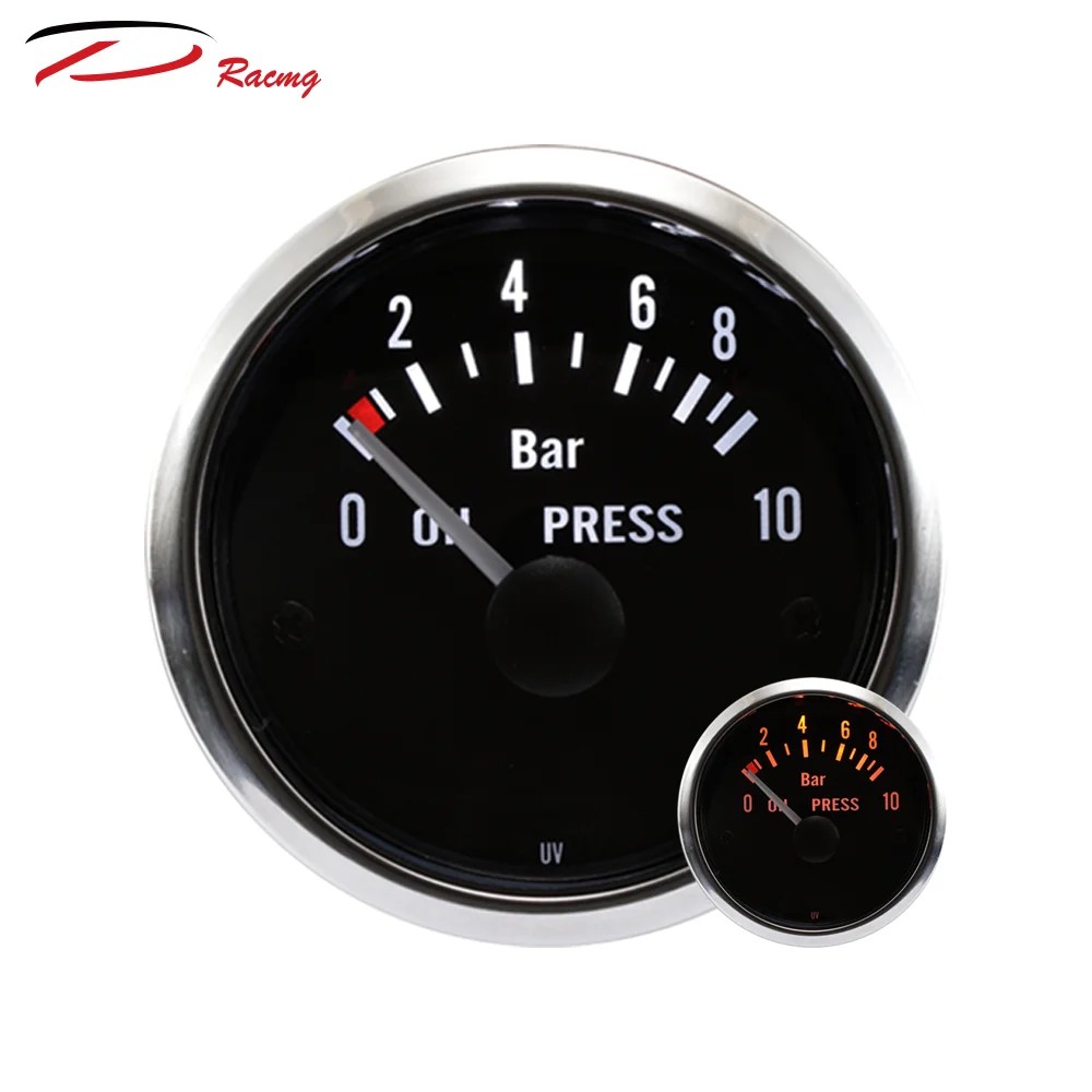 52mm 2 Color Led Backlight Boat Oil Pressure Gauge - Buy Depo Auto Meter Oil Needle Pointer Gaug For Yacht,Black Face Rim Stainless Steel Convex Lens ...