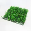 Wholesale safty fire-retarded artificial big green leaves fence with flower for wall